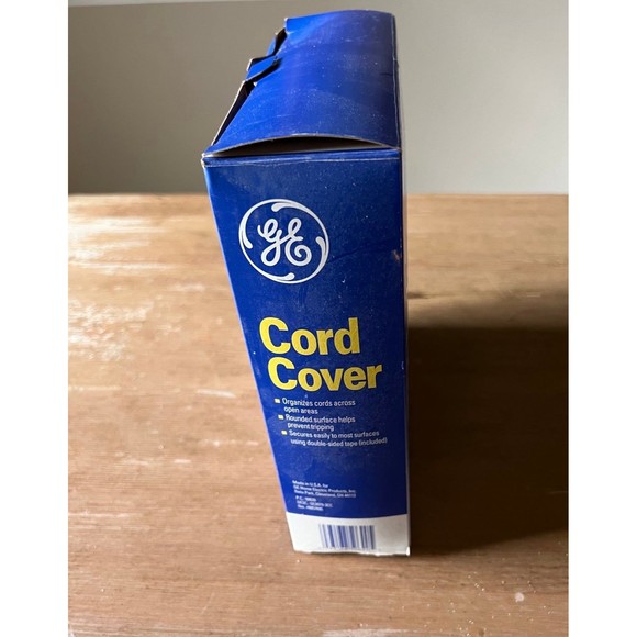 BNIB GE Black 6ft x 2.5" Cable Extension Light Electrical Cord Organizer Cover - Picture 3 of 6